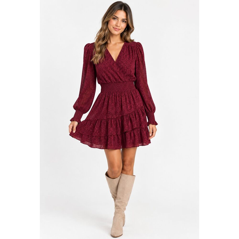 Michael Kors Red Leopard Print Dress M